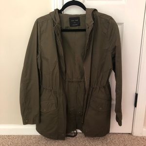 Hooded Army Green Jacket
